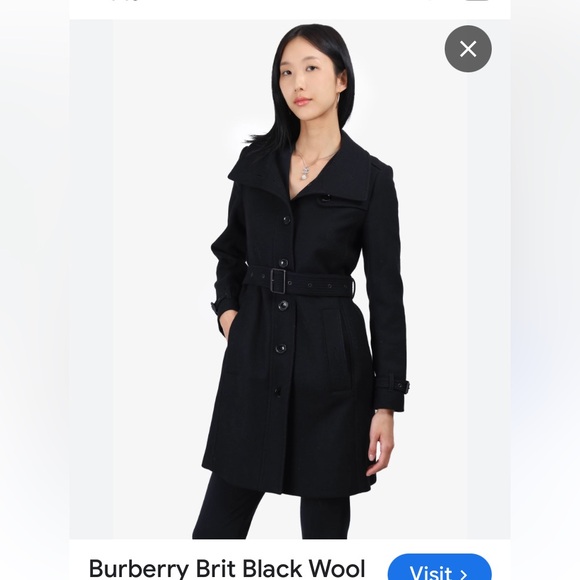 🇬🇧BURBERRY BRIT wool/cashmere blend winter trench coat - Picture 3 of 16